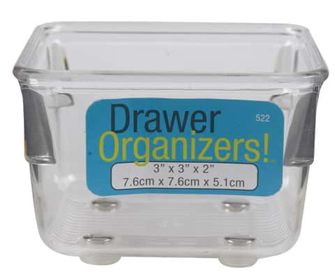 iDesign Linus 2 in. H x 12 in. W x 12 in. D Plastic Drawer Organizer