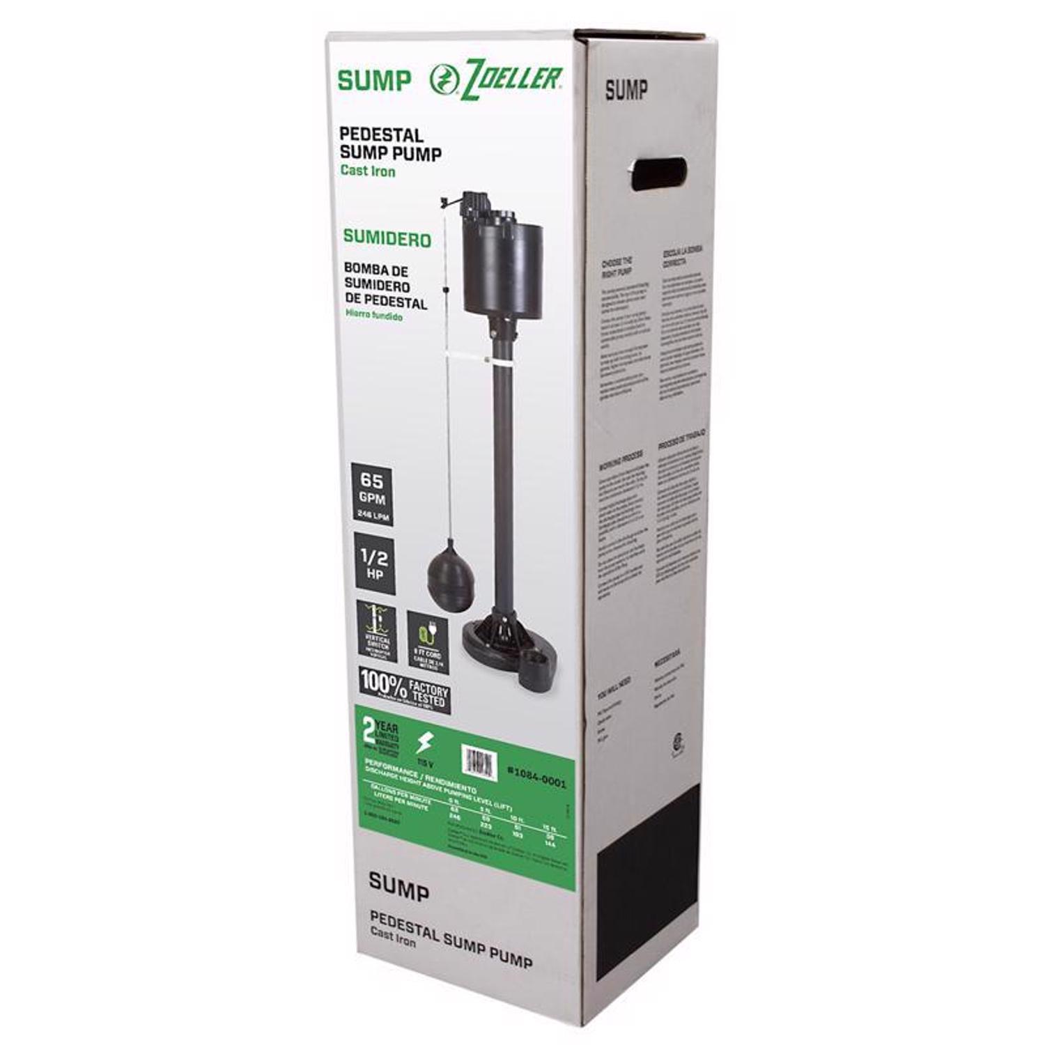 Zoeller 1/2 HP 3900 gph Cast Iron Vertical Float Switch AC