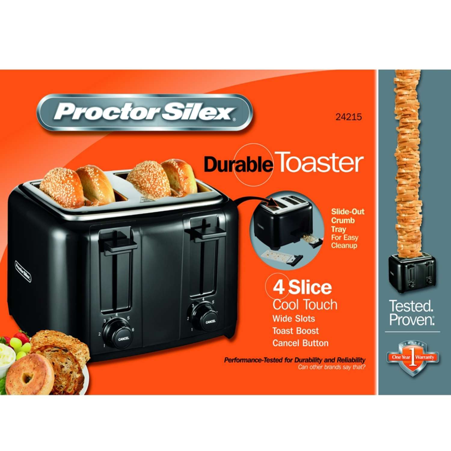 Proctor Silex 4-Slice Toaster Oven - Black