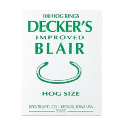 Decker 12.5 Ga. Animal Ring For Hog 100 pk