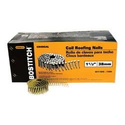 Bostitch 1-1/2 in. L Galvanized Roofing Nails 15 deg 7200 pk