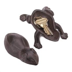 Summerfield Terrace Brown Cast Iron 2.25 in. H X 4 in. L X 2.75 in. W Frog Key Hider