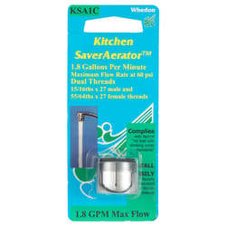 Whedon SaverAerator Dual Thread 15/16 in.- 27M x 55/64 in.-27F Chrome Plated Faucet Aerator