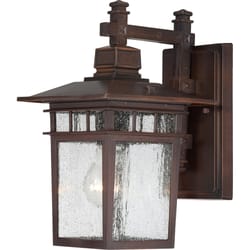 Nuvo Cove Neck Textured Bronze Switch Incandescent Lantern Fixture