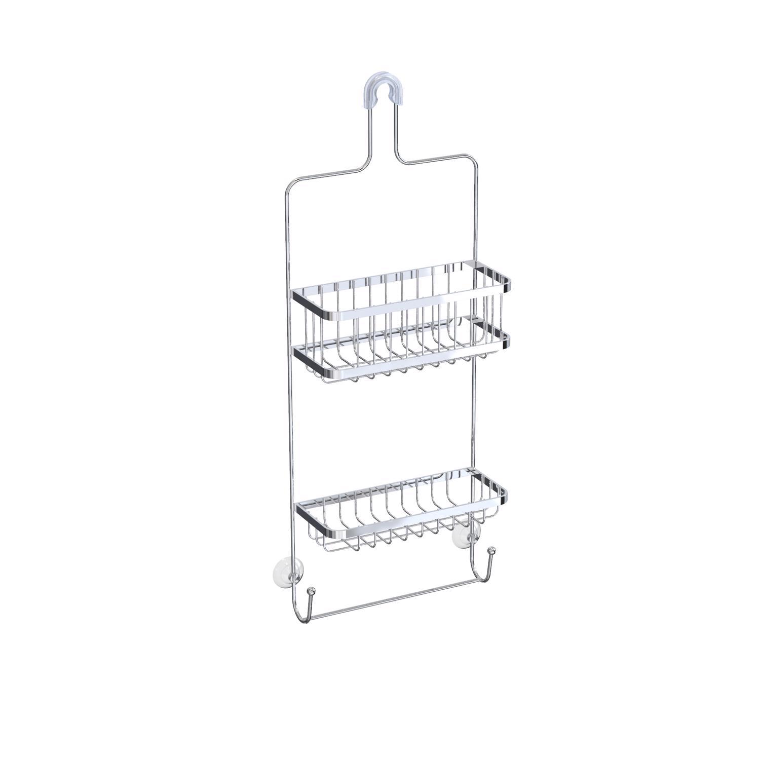 Interdesign Classico 2 26 in. H x 12 in. L Satin Silver Shower Caddy