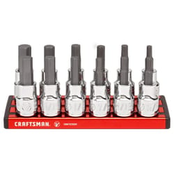 Craftsman V-Series X-Tract Technology 3/8 in. drive S Metric and SAE Hex Bit Socket Set 12 pc