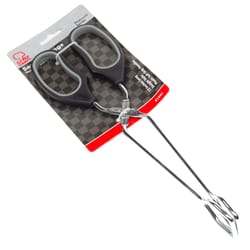 Chef Craft Black/silver Stainless Steel Tongs