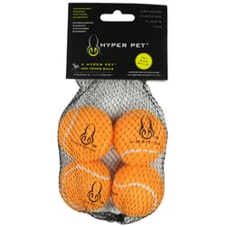 Hyper Pet Orange Rubber Mini Tennis Balls Medium 4 pk