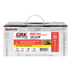 GRK Fasteners RSS 3-1/8 in. L Star Zinc-Plated W-Cut Structural Wood Screws 500 pk