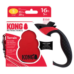 Kong Red Plastic Dog Retractable Leash Small