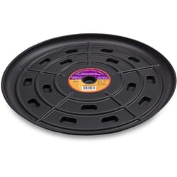 Down Under 17 in. D Plastic Plant Saucer Black