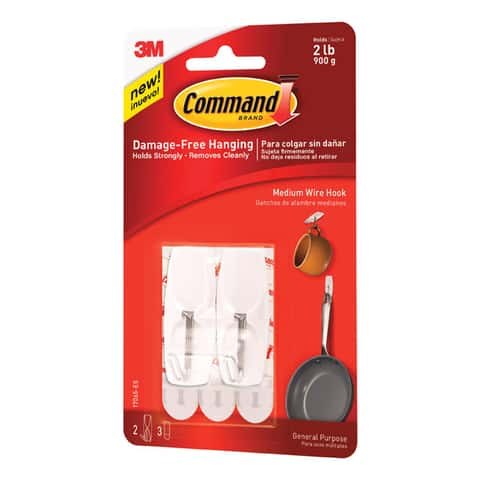 3M Command Small Plastic Wire Hooks 1.625 in. L 1 pk - Ace Hardware