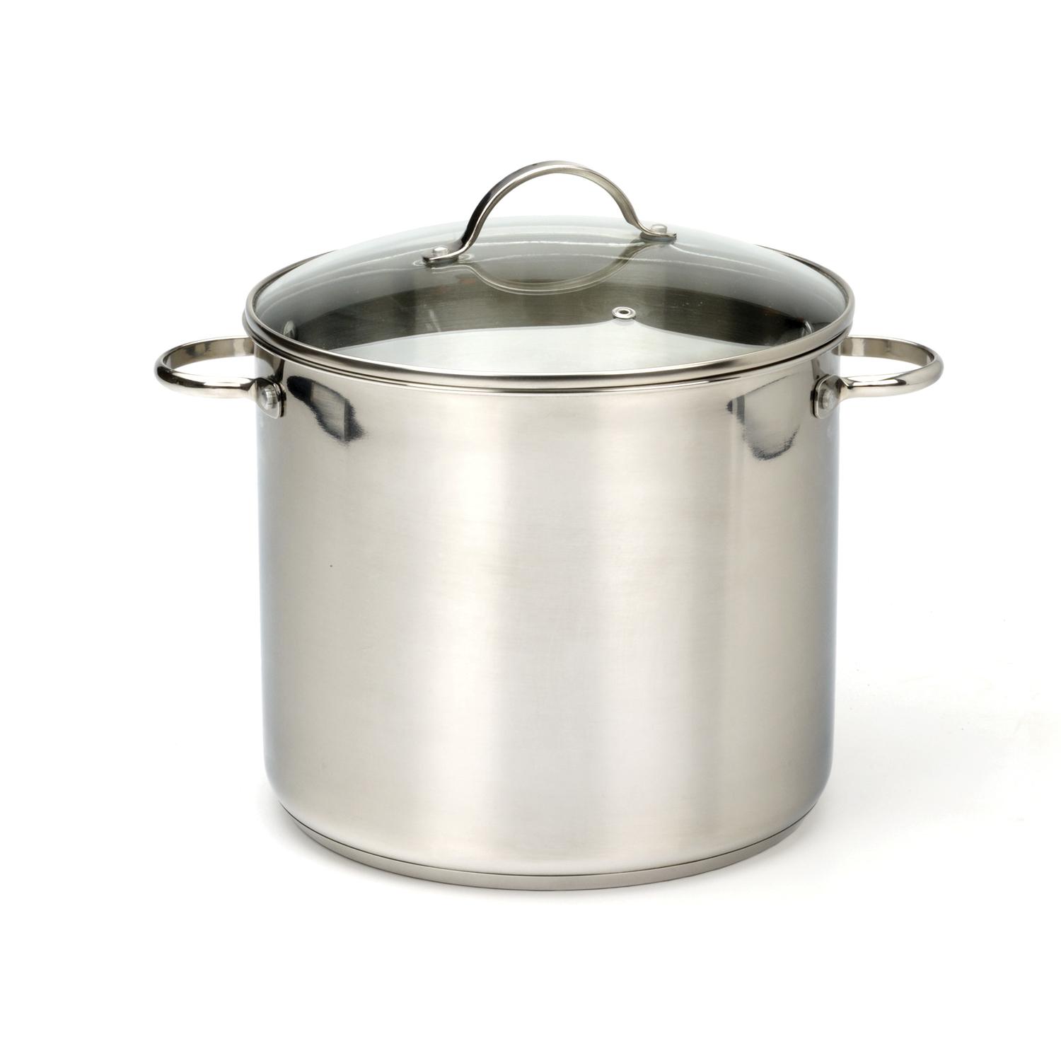 RSVP International Endurance Stainless Steel Stock Pot 10.75 in. 12 qt Silver Sansujyuku sansujyuku.com