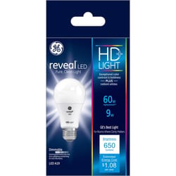 GE Reveal HD+ A19 E26 (Medium) LED Bulb Pure Clean Light 60 Watt Equivalence 1 pk