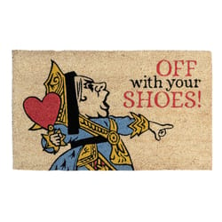 Entryways 18 in. W X 30 in. L Multicolored Queen of Hearts Coir Door Mat