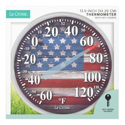 La Crosse Technology Flag Dial Thermometer Plastic Multicolored 11.88 in.