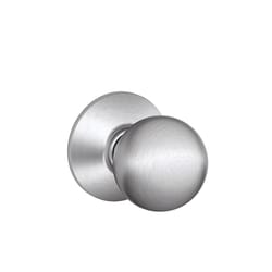 Schlage F Series Orbit Satin Chrome Passage Knob 1-3/4 in.