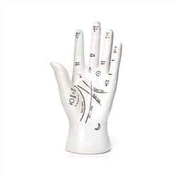 Kikkerland Palm Reader Jewelry Stand Ceramic 1 pk