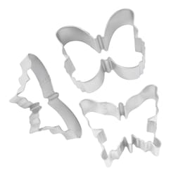 R&M International Corp International 4 in. L Butterfly Cookie Cutter Set Silver 3 pc
