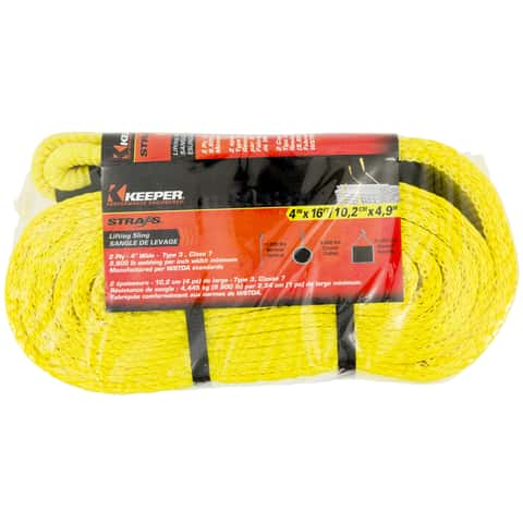 Keeper 4 in. W X 16 ft. L Yellow Lifting Sling 22000 lb 1 pk - Ace Hardware