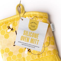 Krumbs Kitchen Homemade Happiness Yellow Life is Sweet Silicone Oven Mitt