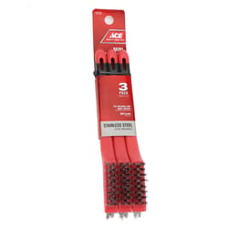 Ace 7 in. L Stainless Steel Mini Bristle Brush