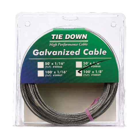 Tie Down Engineering Galvanized Galvanized Steel 1/16 in. D X 50 ft. L Aircraft Cable Tie Down Engineering Galvanized Galvanized Steel 1/16 in. D X 50 ft. L Aircraft Cable