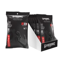 Gloveworks Nitrile Disposable Gloves One Size Fits Most Black Powder Free 10 pk