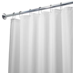 iDesign 96 in. H X 72 in. W White Shower Curtain Liner Polyester