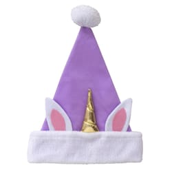 Dyno 17 in. Unicorn Santa Hat 1 pk