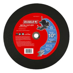 Diablo 10 in. D X 5/8 in. Aluminum Oxide Metal Cut-Off Disc 1 pk