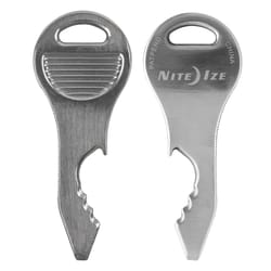 Nite Ize DoohicKey QuicKey 1.8 in. D Stainless Steel Silver DoohicKey Multi Key Tool