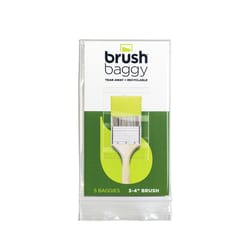 BrushBaggy 5 in. W X 7.75 in. L Clear Polypropylene Paint Brush Baggy