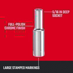 Craftsman 5/16 in. X 3/8 in. drive SAE 6 Point Deep Socket 1 pc