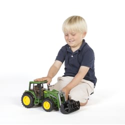 Bruder John Deere Tractor with Frontloader Toy Plastic Multicolored