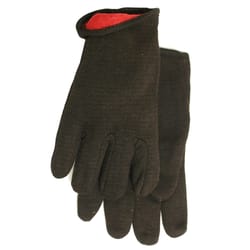 Midwest Quality Gloves L Jersey Gunn Cut Brown/Red Cold Weather Gloves