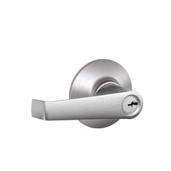 Schlage Elan Satin Chrome Entry Lockset 1-3/4 in.