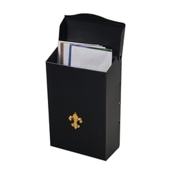 Architectural Mailboxes City Classic Galvanized Steel Wall Mount Black Mailbox