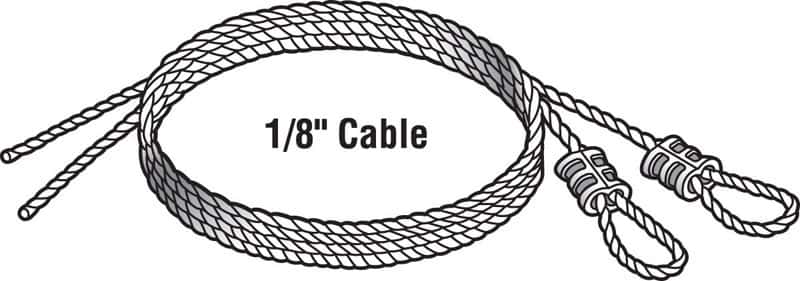 Prime-Line 5.75 in. W X 12 ft. L X 1/8 in. D Carbon Steel Extension Cables Prime-Line 5.75 in. W X 12 ft. L X 1/8 in. D Carbon Steel Extension Cables