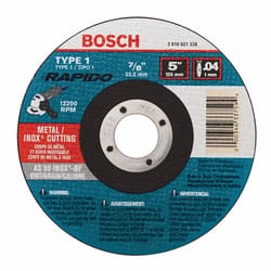 Bosch Rapido 5 in. D X 7/8 in. Aluminum Oxide Abrasive Cut-Off Wheel 1 pc