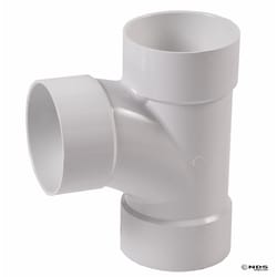 NDS Schedule 35 3 in. Hub each X 3 in. D Hub PVC Sanitary Tee