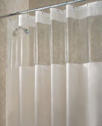 iDesign 72 in. H X 72 in. W White Eva Shower Curtain Liner Polyester