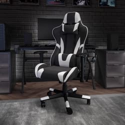 Flash Furniture Black/White Faux Leather Office Chair