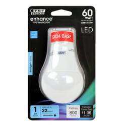 Feit Enhance A19 GU24 LED Bulb Daylight 60 Watt Equivalence 1 pk