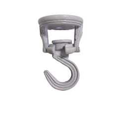 Living Accents White Zinc 3.56 in. H Swivel Swag Hook 1 pk