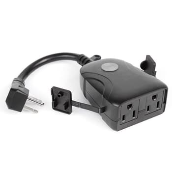 BLACK+DECKER Wireless Remote Control Outlets Black/Mat Remote Control  Outlet in the Lamp & Light Controls department at