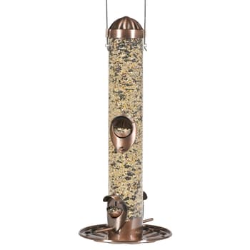 Style Selections Yellow Metal Hanging Hopper Bird Feeder- 4-lb Capacity in  the Bird Feeders department at