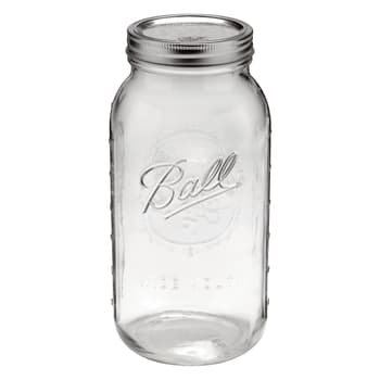 Ball Amber Glass Wide Mouth Mason Jars (16 oz/Pint) With Airtight