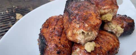 Big Green Egg Stuffed Pork Chops