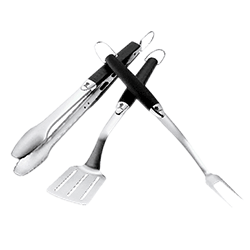 Weber stainless steel 3pc grilling tool set
